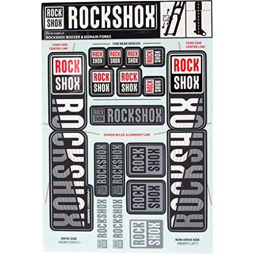 RockShox Aufklebersatz 35mm weiß, Boxxer/Domain Doppelkrone, 11.4318.003.515 Ersatzteile, Standrohre und Doppelbrücke von RockShox