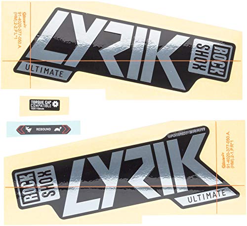 RockShox Unisex – Erwachsene Lyrik Ultimate Decal Kit 27,5"/29" Polar Foil, Schwarz, Standard von RockShox