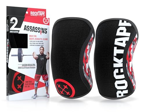 RockTape Assassins Red Camo Knieschützer Unisex, Unisex, 21028, schwarz / rot, XL von RockTape