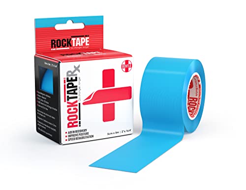 RockTape Unisex-Adult RX Kinesiologie-Tape, Blau, 5cm x 5m Roll von RockTape