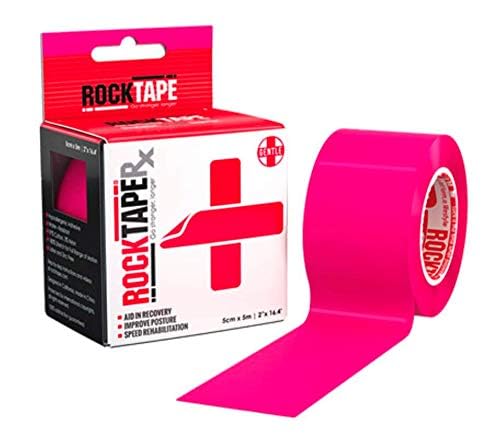 RockTape Unisex-Adult RX Kinesiologie-Tape, Rosa, 5cm x 5m Roll von RockTape