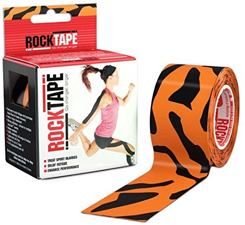 RockTape Unisex Uncut Std Kinesiologie Tape Elastisches Therapeutisches Sportband für Schulter, Knöchel, Ellenbogen, Handgelenk, Schienbeinschienen und Kniestütze - Tiger von RockTape