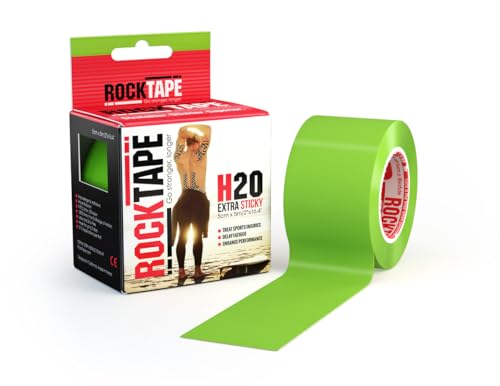 RockTape Unisex Ungeschnittenes H2O Kinesiologieband Elastisches therapeutisches Sportband für Schulter, Knöchel, Ellenbogen, Handgelenk, Schienbeinschienen & Knieunterstützung - Limette von RockTape
