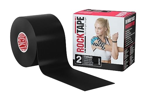 RockTape Unisex Std Rocktape 5cm x 5m Schwarz Therapie Tape for Muskel Unterst tzung und Gelenkstabilit t Kinesio, Schwarz, Roll EU von RockTape
