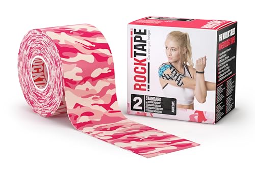 RockTape Unisex Pink Rocktape 5cm x 5m Kinesiologie Tape Rosa Camouflage, Camo Pink, 0 US EU von RockTape