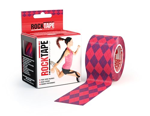 RockTape Std Kinesiologie 2 Zoll Rollen Unterstützung Tape-Pink Garmin, Argyle-Rosa, 5cm x 5m von RockTape