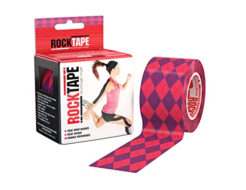 RockTape Unisex Std Rocktape Kinesiologie 2 Zoll Rollen Unterst tzung Tape Pink Garmin, Argyle-Rosa, 5cm x 5m Roll EU von RockTape