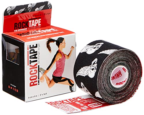 Rocktape Unisex-Adult STD Kinesiologie-Tape, Schwarz Schädel, 5cm x 5m von RockTape