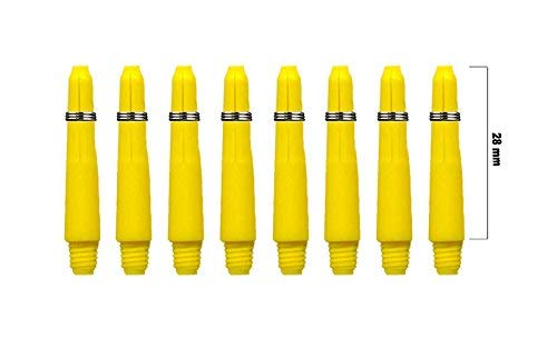 Rocket Grip Dart Schäfte 24 Stück - 8 Farben - Längen XS, S, M (gelb, XS 2.8) von Rocket