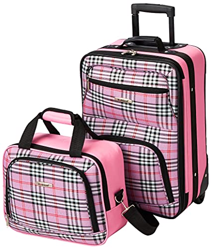 Rockland Fashion Softside Gepäck-Set, aufrecht stehend, Rosa Kreuz, Einheitsgröße, Fashion Softside Gepäck-Set von Rockland