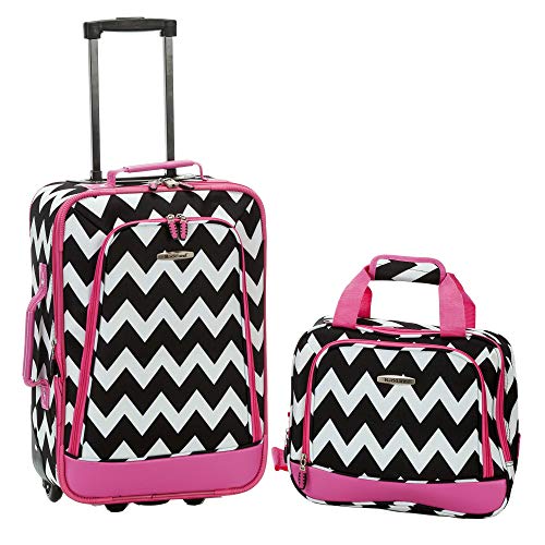 Rockland 2-teiliges erweiterbares Gepäck-Set., Pink Chevron (Pink) - F102-PINKCHEVRON von Rockland