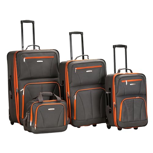 Rockland Luggage 4 Piece Set, Charcoal, One Size von Rockland