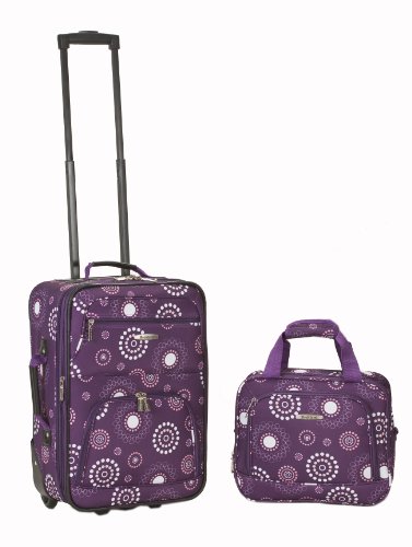Rockland Modisches Softside-Gepäck-Set, Violett/Perle, Einheitsgröße, Fashion Softside Gepäck-Set von Rockland
