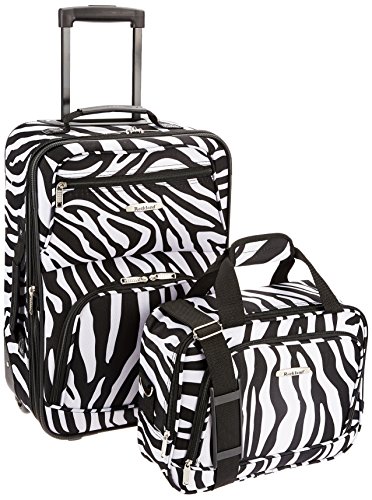 Rockland Fashion Softside Gepäck-Set, aufrecht stehend, Zebra, Einheitsgröße, Fashion Softside Gepäck-Set von Rockland