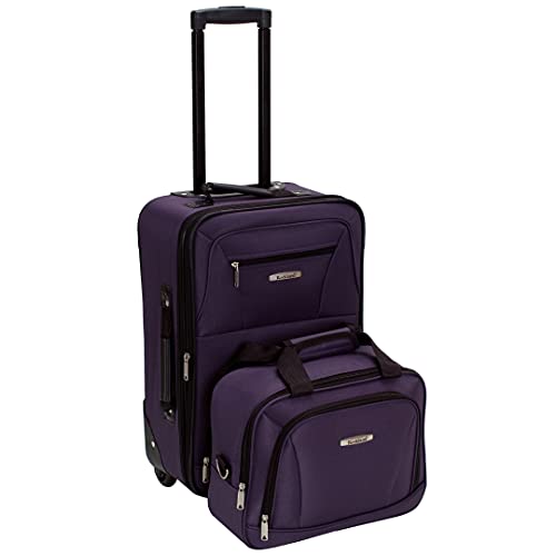 Rockland Fashion Softside Gepäck-Set, aufrecht stehend, Violett, 2-Piece Set (14/19), Fashion Softside Gepäck-Set von Rockland