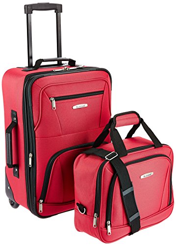 Rockland Fashion Softside Gepäck-Set, aufrecht stehend, rot, Einheitsgröße, Fashion Softside Gepäck-Set von Rockland