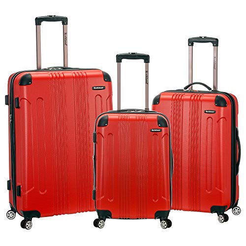 Rockland London Hardside Spinner Rad Gepäck, rot, 3-Piece Set (20/24/28), London Hartschalen-Koffer mit Drehrad von Rockland