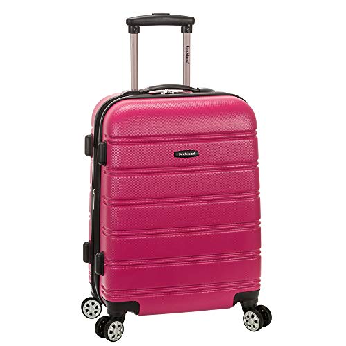 Rockland Melbourne Hardside Erweiterbares Spinner-Rad Gepäck, Magenta, Carry-On 20-Inch, Melbourne Hartschalen-Koffer, erweiterbar von Rockland