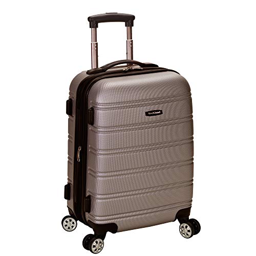 Rockland Melbourne Hardside Erweiterbares Spinner-Rad Gepäck, Silber, Carry-On 20-Inch, Melbourne Hartschalen-Koffer, erweiterbar von Rockland