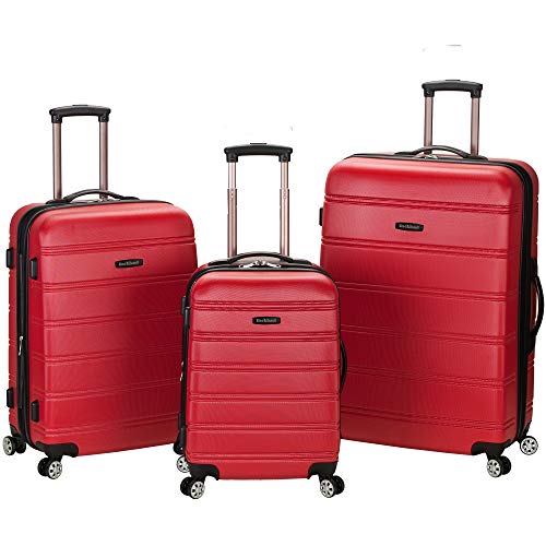 Rockland Melbourne Hartschalen-Koffer, erweiterbar, rot (Rot) - F160-RED, 3-Piece Set (20/24/28) von Rockland