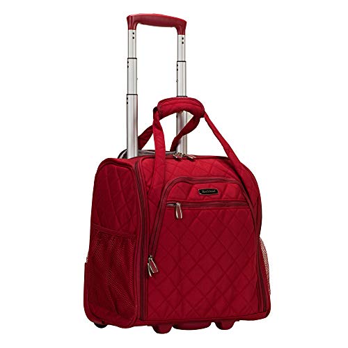 Rockland Melrose Handgepäck mit Rädern, Rot/Ausflug, einfarbig (Getaway Solids), Carry-On 16-Inch, Melrose Handgepäck mit Rädern von Rockland
