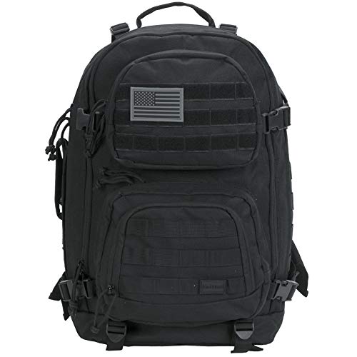 Rockland Militärischer taktischer Laptop-Rucksack, schwarz, groß von Rockland