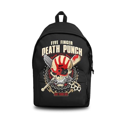 Rocksax Five Finger Death Punch Daypack – Got Your Six, Schwarz, Einheitsgröße, Casual von Rocksax