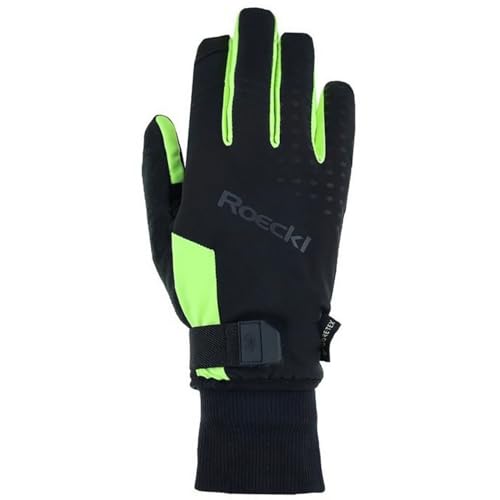 Roeckl Rocca 2 GTX Winter Fahrrad Handschuhe lang schwarz/gelb 2024: Größe: 10.5 von Roeckl Sports