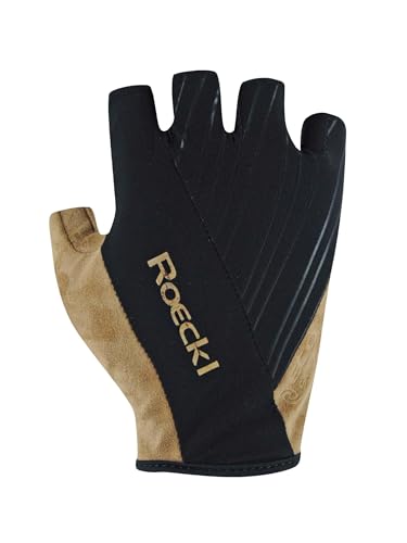 Roeckl Isone Fahrrad Handschuhe kurz schwarz/beige 2023: Größe: 6.5 von Roeckl