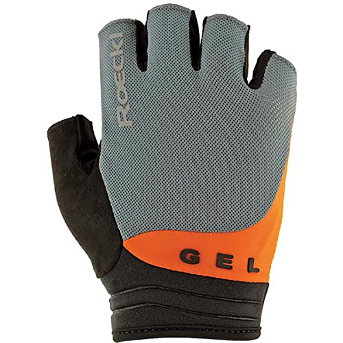 Roeckl Itamos 2 Fahrrad Handschuhe kurz grau/orange 2024: Größe: 7 von Roeckl