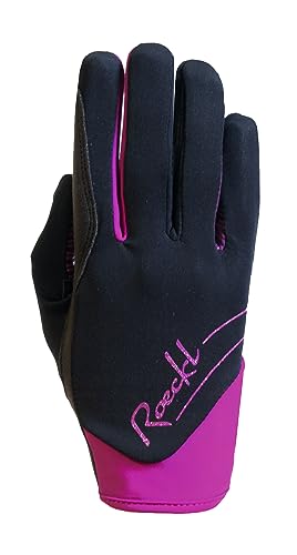 Roeckl Sports Reithandschuh June, Ladies Winter Handschuh, Schwarz/Beere 7 von Roeckl