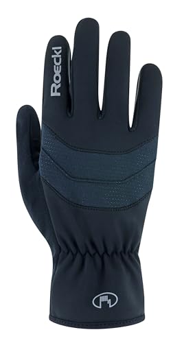Roeckl Sports Fahrradhandschuh RAIANO, Unisex Fingerhandschuh, Schwarz 10.5 von Roeckl