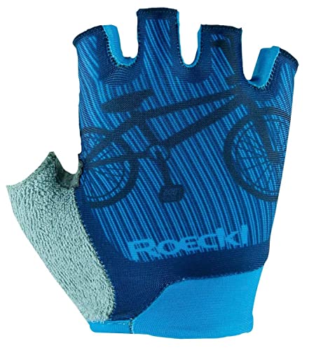 Roeckl Trapani Kinder Fahrrad Handschuhe kurz blau 2022: Größe: 5 von Roeckl