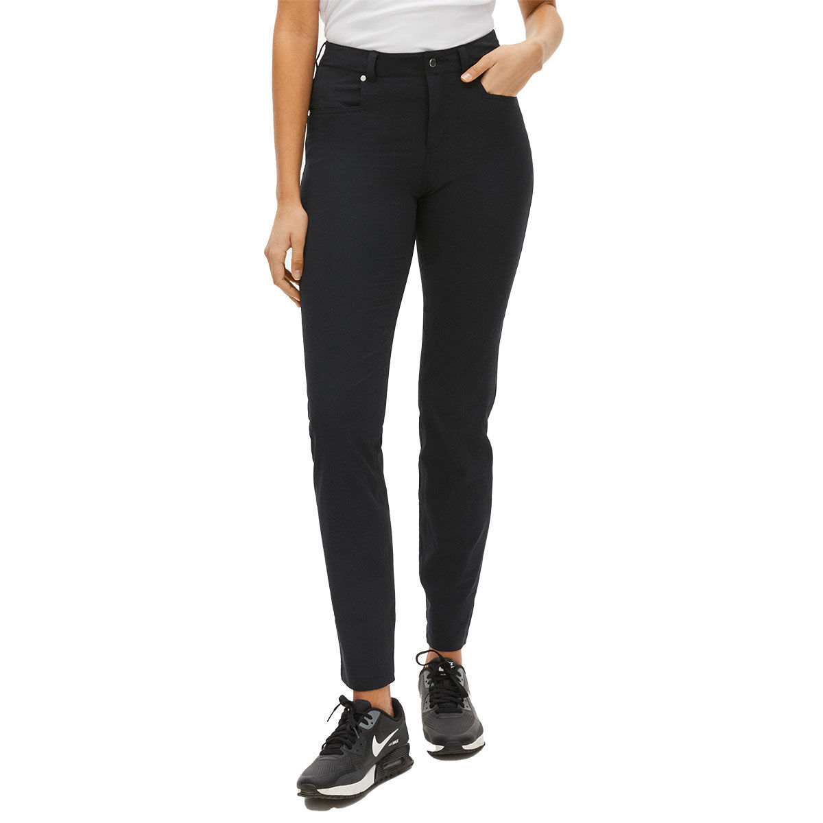 Röhnisch Womens Chie Comfort Golf Trousers, Female, Black, Large | American Golf von Röhnisch