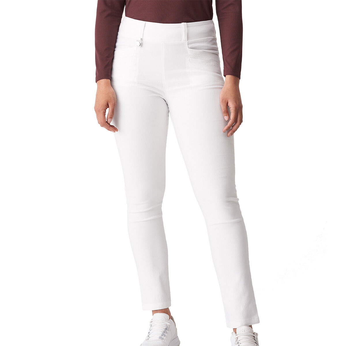 Röhnisch Womens Embrace Stretch Golf Trousers, Female, White, 12 | American Golf von Röhnisch