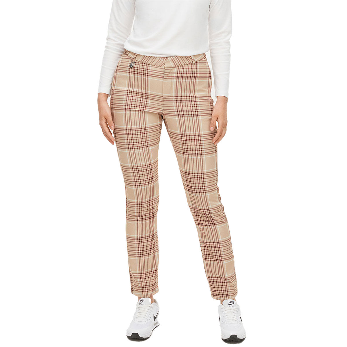 Röhnisch Womens Lexi Golf Trousers, Female, Safari check, 14 | American Golf von Röhnisch
