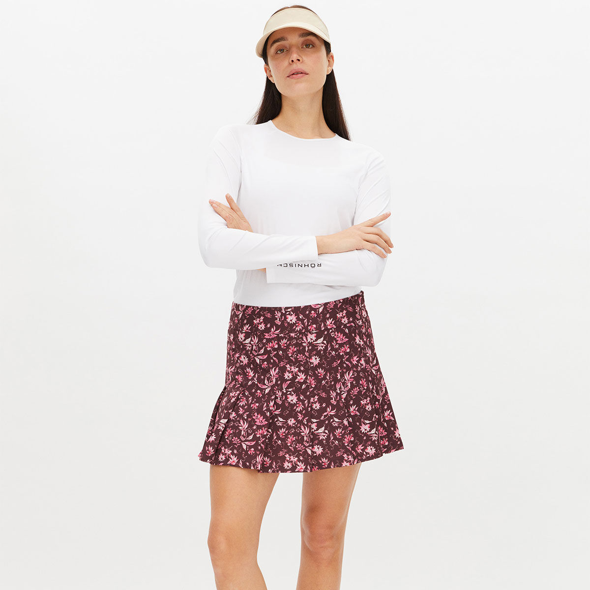 Röhnisch Womens Lily Regular Pleat Golf Skort, Female, Neon pink, 10 | American Golf von Röhnisch