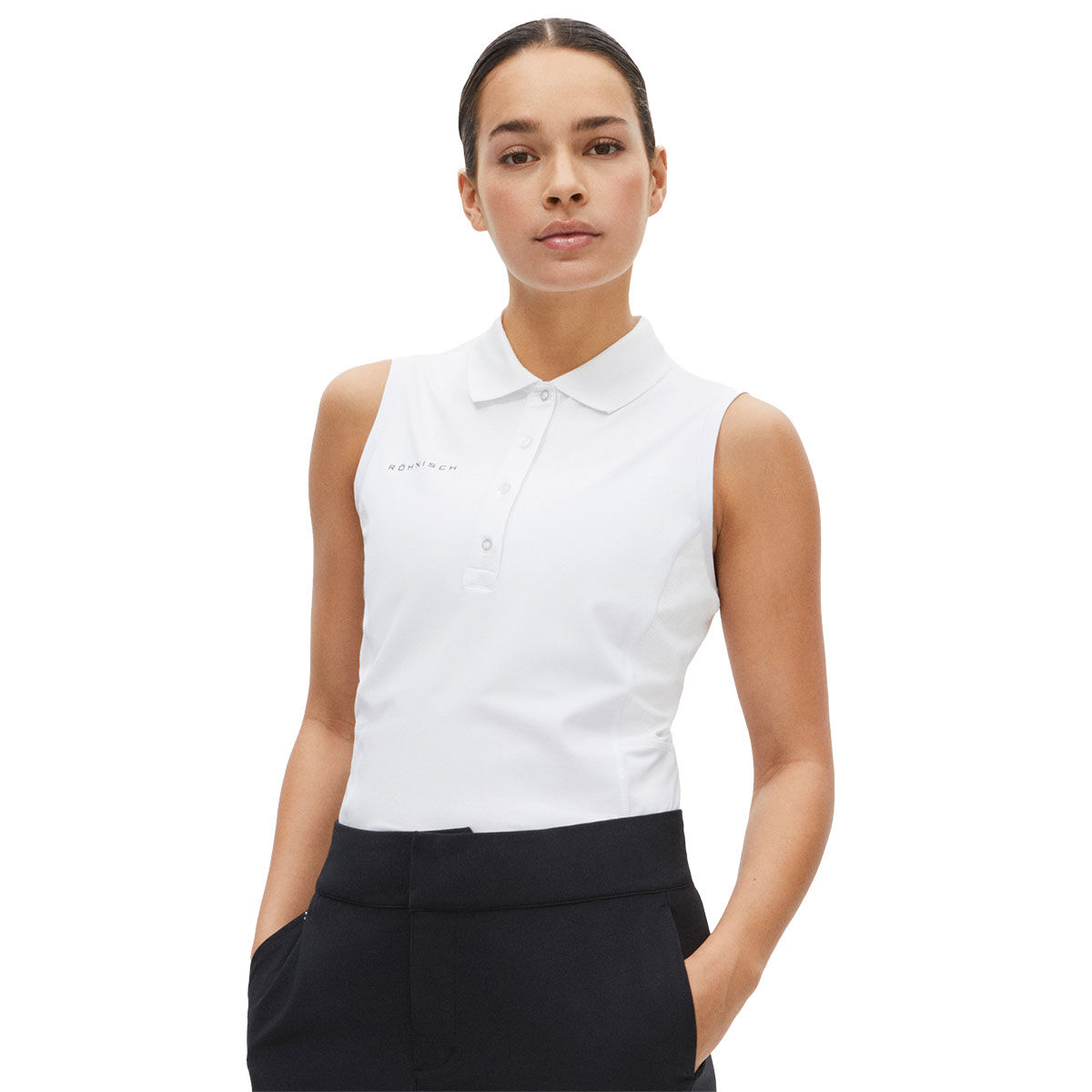 Röhnisch Womens Nicky Golf Polo Shirt, Female, White, Medium | American Golf von Röhnisch