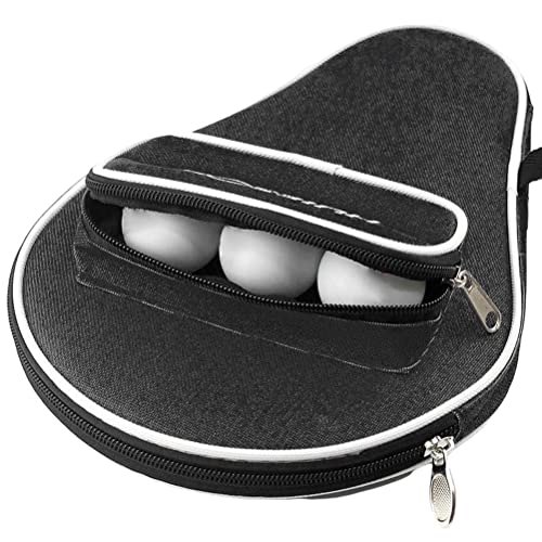 Roexboz Tischtennisschläger Tasche mit Ping-Pong-Bälle, pro Tischtennis-Paddeltasche, wasserdichter Innenfutterschutz von Roexboz