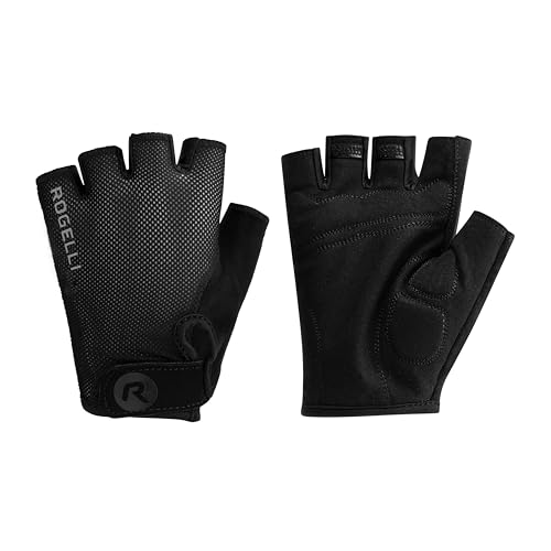 Rogelli Core Fahrradhandschuhe Damen, Halbfinger, Radhandschuhe Sommer - Schwarz, M von Rogelli