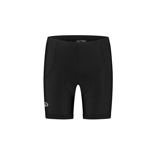 Rogelli Core Fahrradhose Damen, Trägerhose Kurz, Radlerhose Gepolstert, Radhose, Radsporthose - Schwarz, L von Rogelli