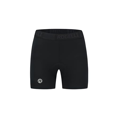 Rogelli HP07 Radunterhose Damen Gepolstert - Schnelltrocknende Fahrradunterhose - Atmungsaktive Radlerhose - Radler Unterhosen - Fahrrad Unterhosen - Schwarz - XL von Rogelli