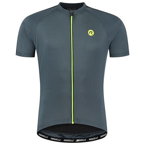 Rogelli Explore Radtrikot Herren, Fahrradtrikot Kurzarm, Rennrad Trikot, Atmungsaktive, Radsport Shirt - Grau, 2XL von Rogelli