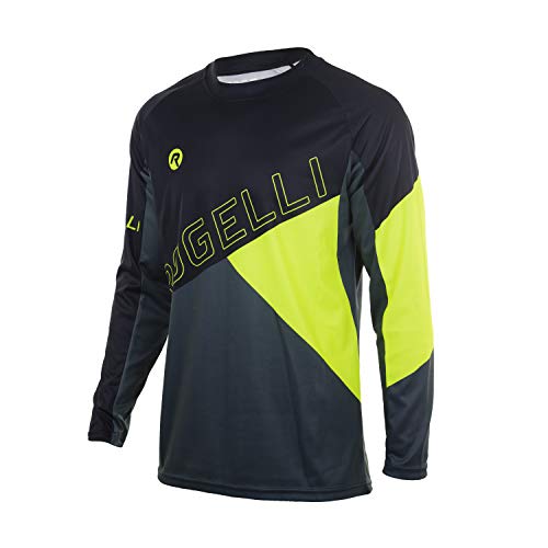 Rogelli Herren Adventure MTB Jersey Long Sleeves, Black/Grey/Fluor, S von Rogelli