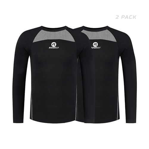 Rogelli Herren Core 2-Pack Unterhemd, schwarz, L von Rogelli