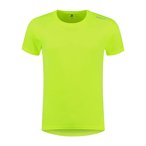 Rogelli Promo Funktionsshirt Herren Kurzarm - Laufshirt Atmungsaktiv - Sport T-Shirts - Sport Shirt - Fluor - M von Rogelli