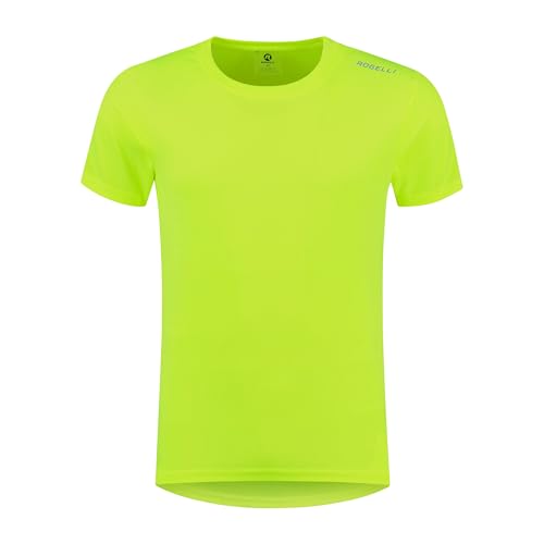 Rogelli Promo Funktionsshirt Herren Kurzarm - Laufshirt Atmungsaktiv - Sport T-shirts - Sport Shirt - Fluor - XL von Rogelli