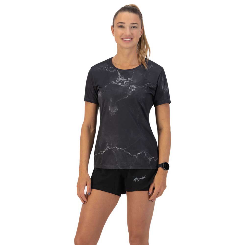 Rogelli Marble Short Sleeve T-shirt Schwarz XL Frau von Rogelli