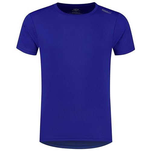Rogelli Promo Funktionsshirt Herren Kurzarm - Laufshirt Atmungsaktiv - Sport T-Shirts - Sport Shirt - Blau - 2XL von Rogelli