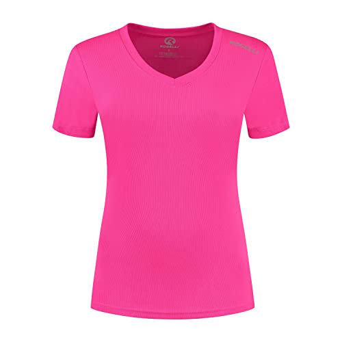 Rogelli Promo Sportshirt Damen - Technisches Kurzarm-Sport-T-Shirt - Rosa - Größe M von Rogelli